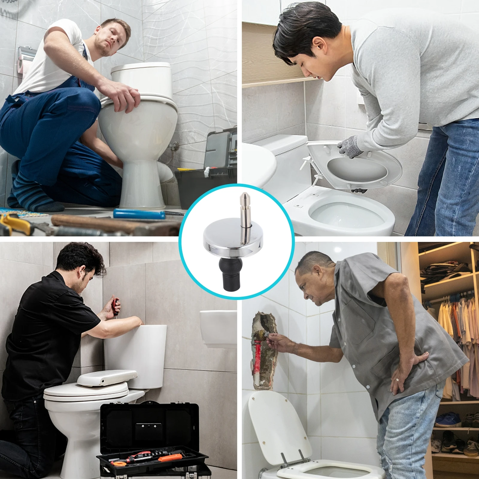

Toilet Lid Hinge Seat Accessories Quick Release Alloy Easy Install Fixing Hinges Screws
