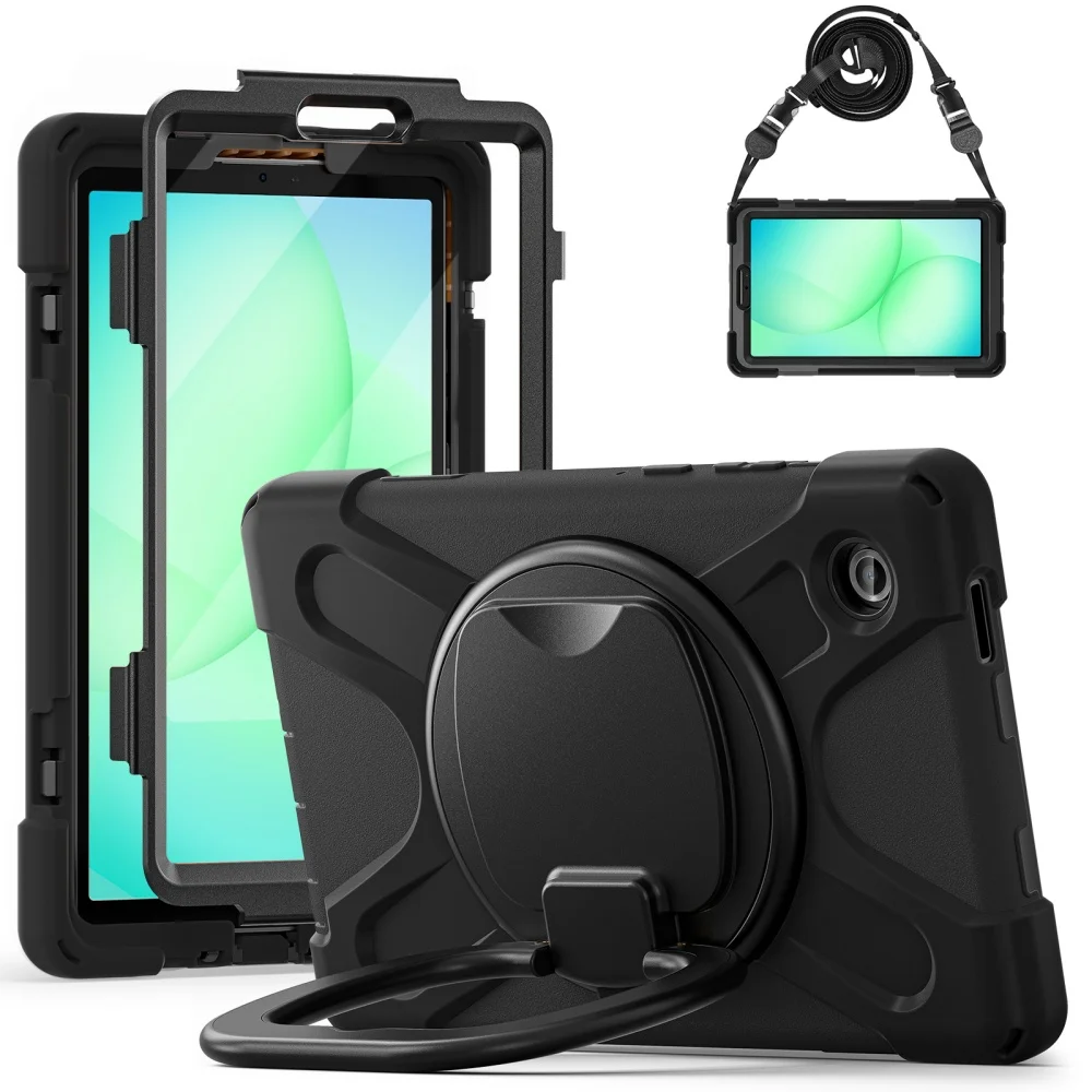 Rotation Stand Case For Samsung Tab S11 S10 S9 FE A9 Plus A7 S10 Lite Tablet Case Sleeve Thick Shockproof with Handle Hard Cover