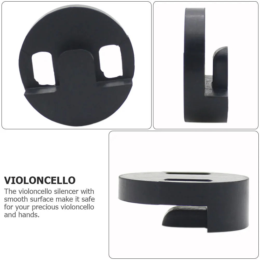 

1pc Rubber Violoncello Durable Sound Reduction Supply Portable Cello Mute Dampener Mute For Violoncello Cello Black