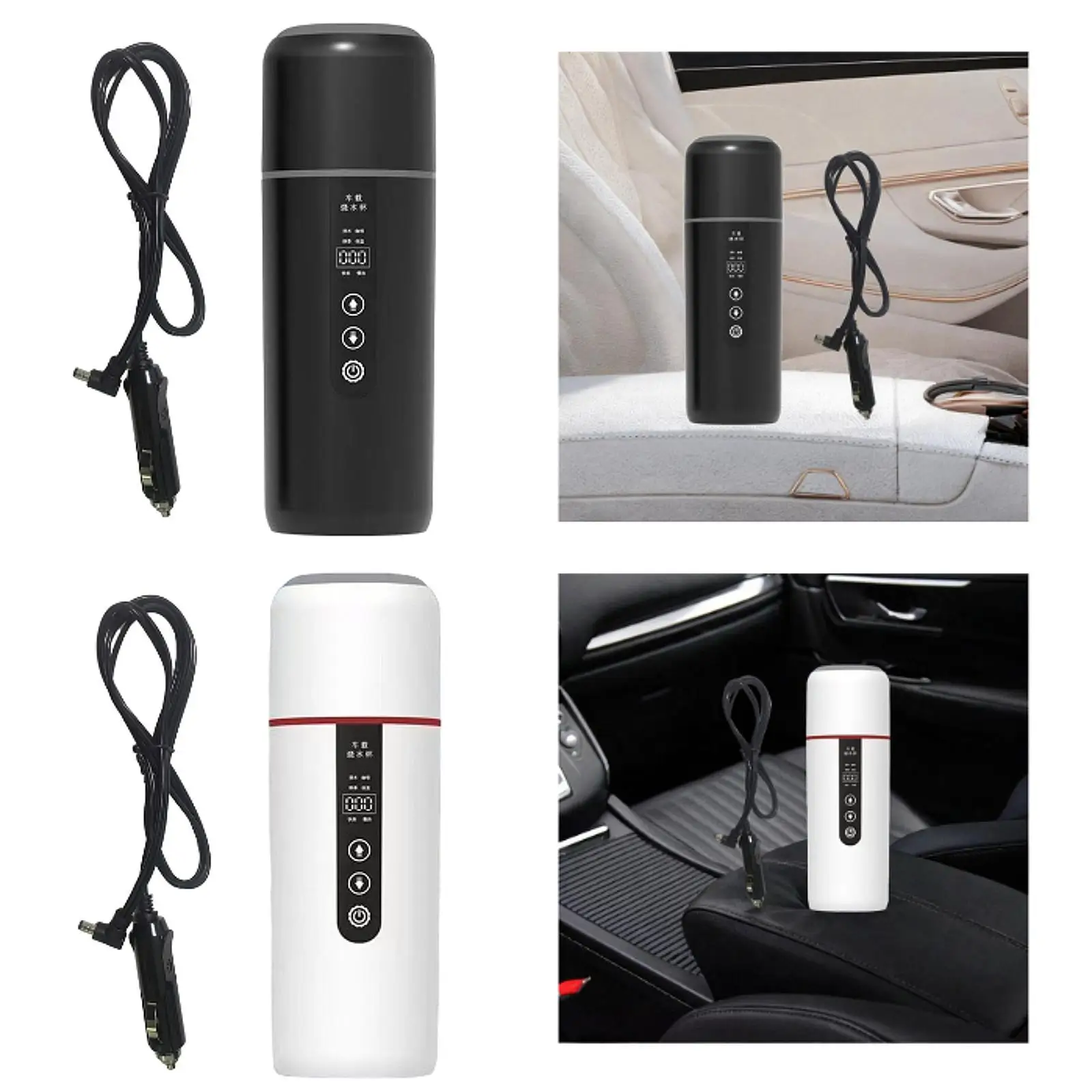 Car Kettle Boiler Smart Heating Car Cup Temperature Display Portable Car Heated