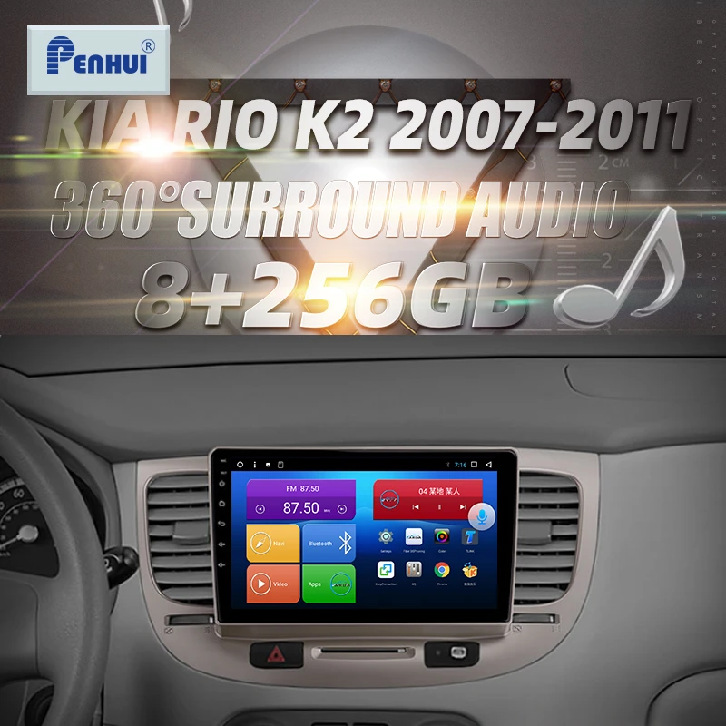 

HIFI for Kia Rio K2 2007-2011 Car Radio Multimedia Video Player Navigation GPS Android10.0 double din