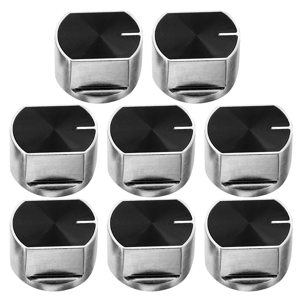 

8pcs Gas Knobs Zinc Alloy Grill Knob Control Round Handle Easy Control Wide Compatibility Kitchen Bar Accessories
