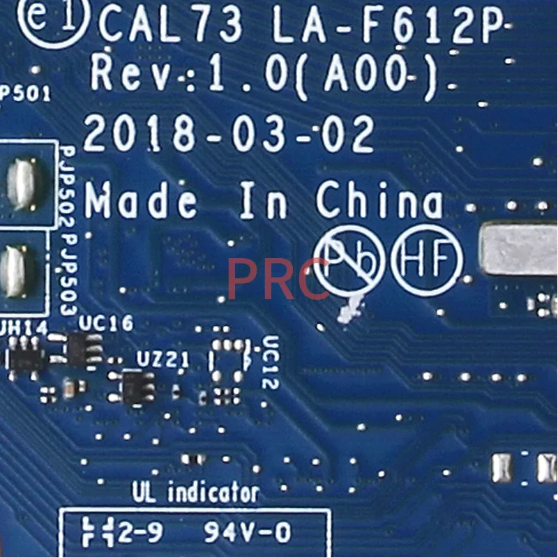 LA-F612P For DELL Inspiron 3575 G3 3579 3779 Laptop Motherboard i7-8750H i7-8850H GTX1060 08Y3FV Notebook Mainboard Tested