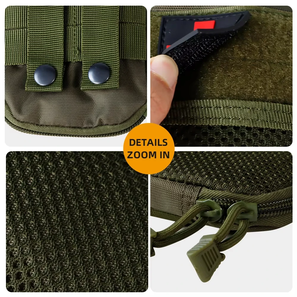 BOOIU Tactical First Aid Kit Camping Outdoor Climbing EDC Wallet Molle Medical Bag Bug Out Bag Emergency Medical Kit