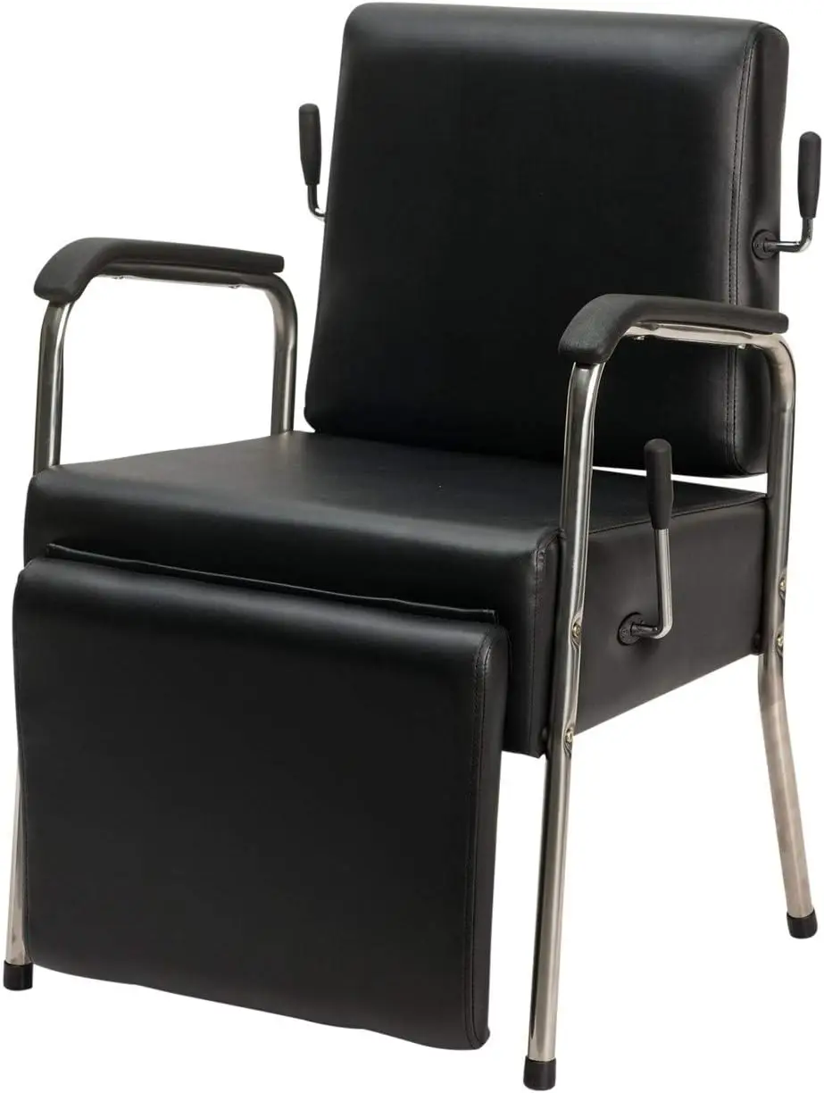 Silla reclinable para peluquería profesional, sillón con palanca controlada, reposabrazos, ideal para estilistas y peluquería