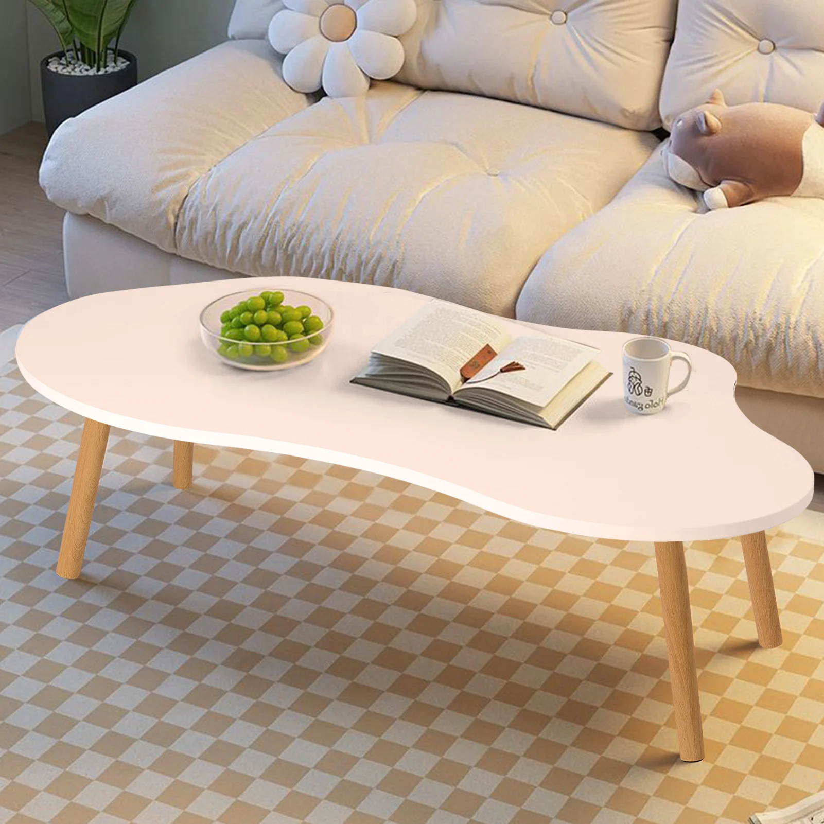 Medieval Modern And Convenient Small Coffee Table Showcasing The Cloud Shaped Coffee Table In The Center Of The Living Room