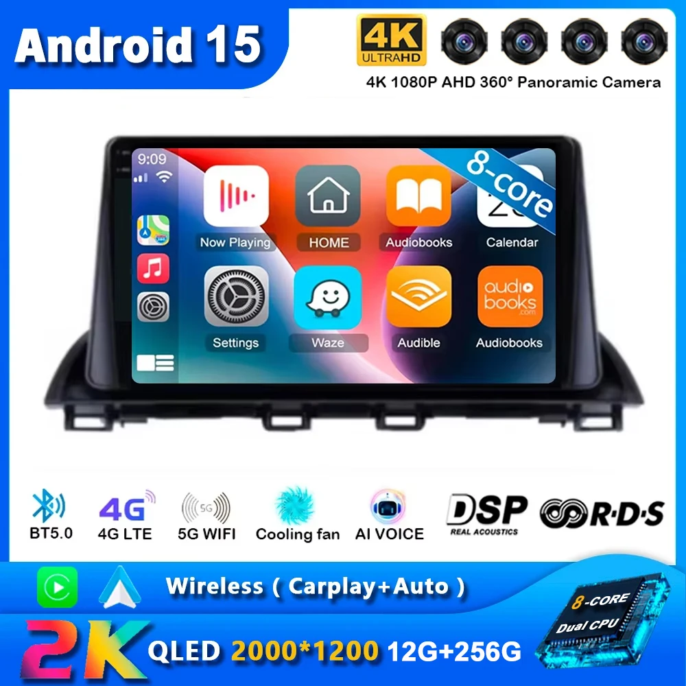 

Car Multimedia Android For Mazda 3 Axela 2014-2017 2018 2019 Head Unit Player Navigation GPS Atuo Carplay WIFI 5G No 2din DVD BT
