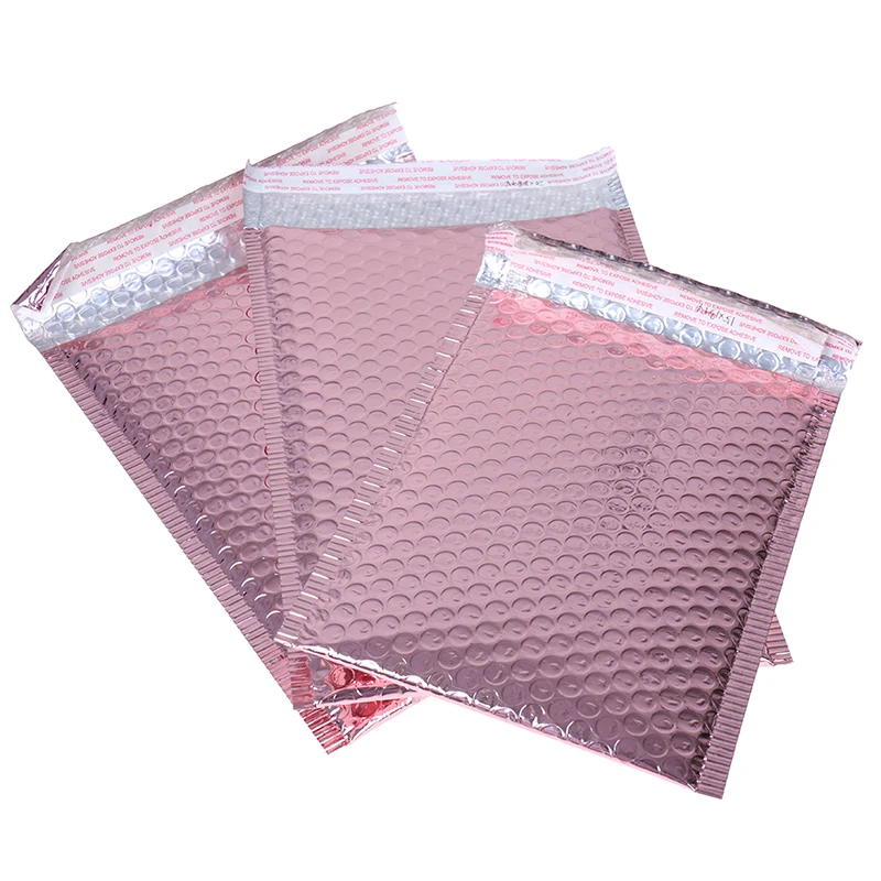 10 Rose Gold METALLIC  Bubble Mailers Envelopes Gift Self-Sealing Envelopes