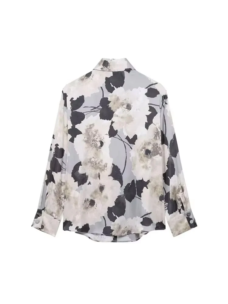 قمصان نسائية متدفقة مطبوعة على الموضة وتنورة متوسطة الطول بخصر عالي المرونة مكونة من قطعتين ملابس نسائية كاجوال أنيقة