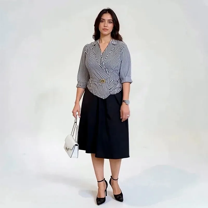 

Dashiki African Dresses for Women Autumn Elegant African 3/4 Sleeve V-neck Polyester Party Evening Midi Dress Africa Clothing