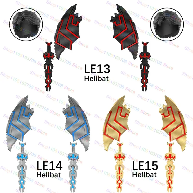 Anime Films Cartoon Heroes Speelgoed Bakstenen Poppen Hel Witte Ridders Accessoires Bouwstenen Assembleren Speelgoed Model Geschenken LE13-17