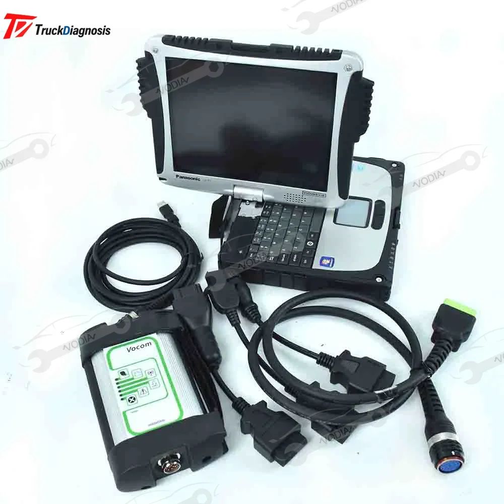 Heavy Duty Engineering diagnostic For /Renault/UD/Mack excavator scanner Vocom Excavator Diagnostic Tool+ CF19 laptop