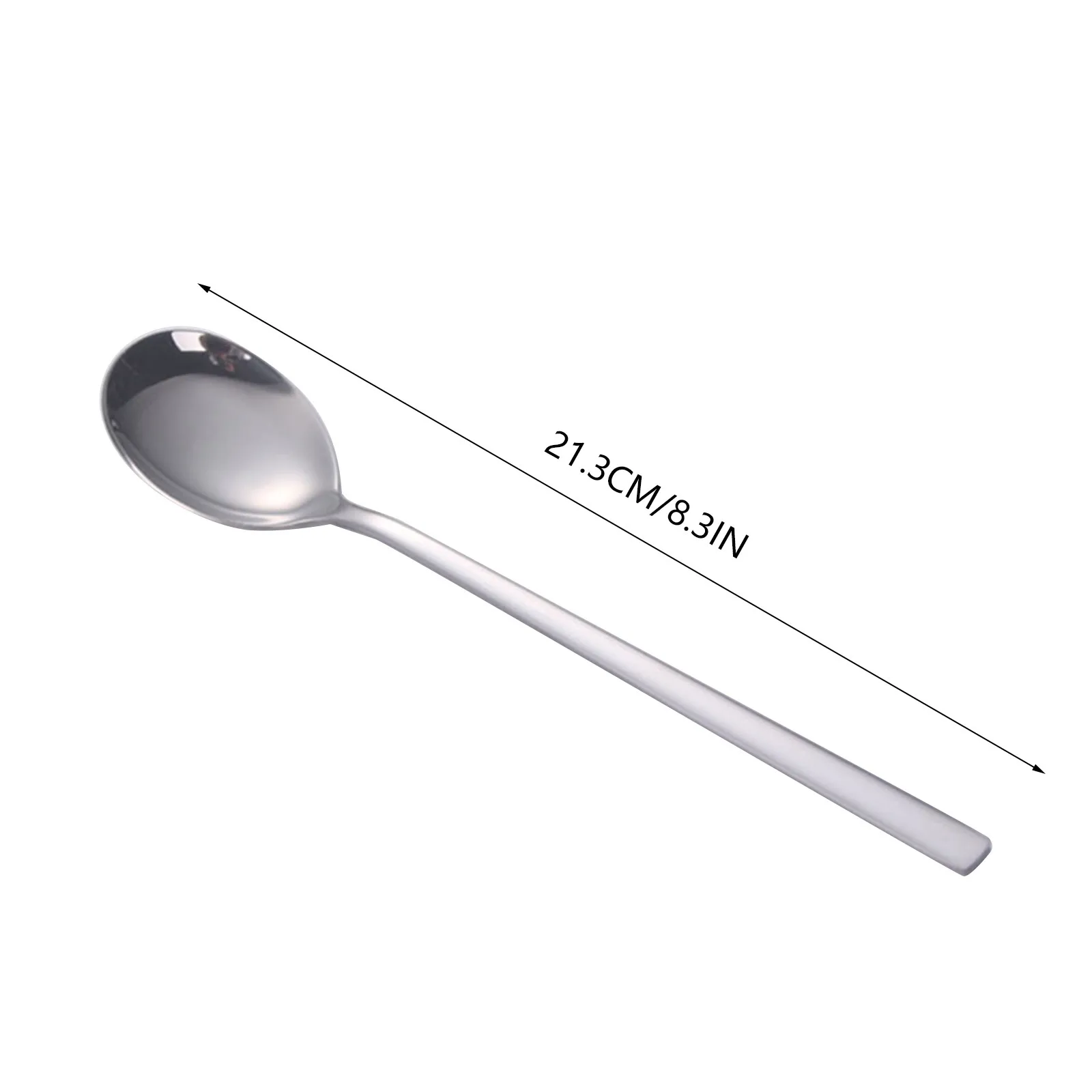 8pcs Stainless Korean-style Spoons Portable Soup Spoons Set Long Handle Dinner Spoons For Home Kitchen Or Restaurant view 2