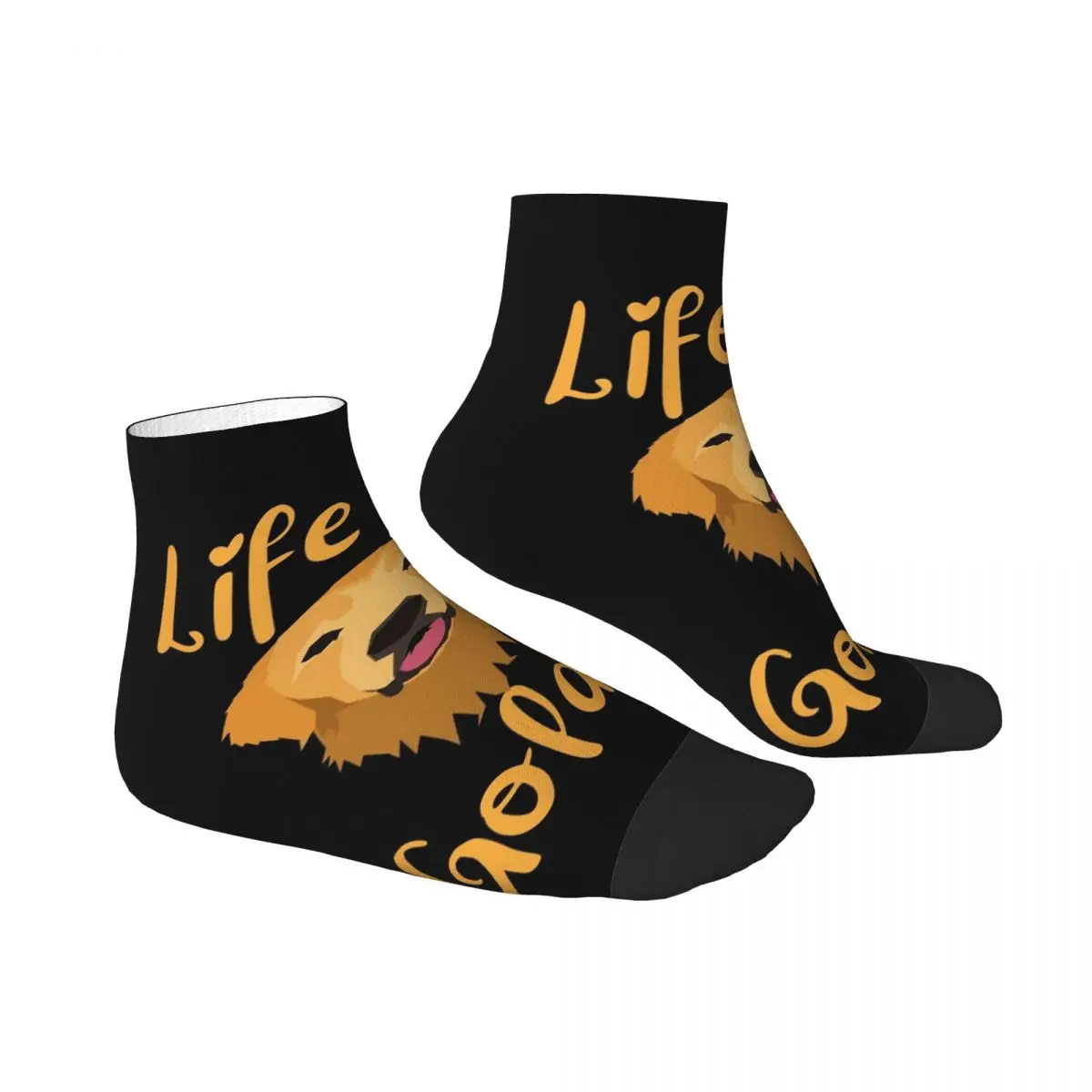 Chaussettes à citation GOLDEN RETRIEVER Harajuku, bas absorbant la sueur, toutes saisons, accessoires pour hommes et femmes, cadeaux