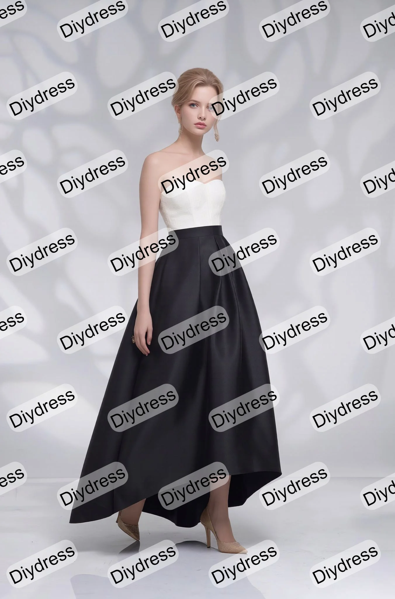 2026 New Arrival Formal Party Skirt High Low Pleated Skirt Flat Hem Front Short Back Long Wedding Party Bridal Skirt Custom Made