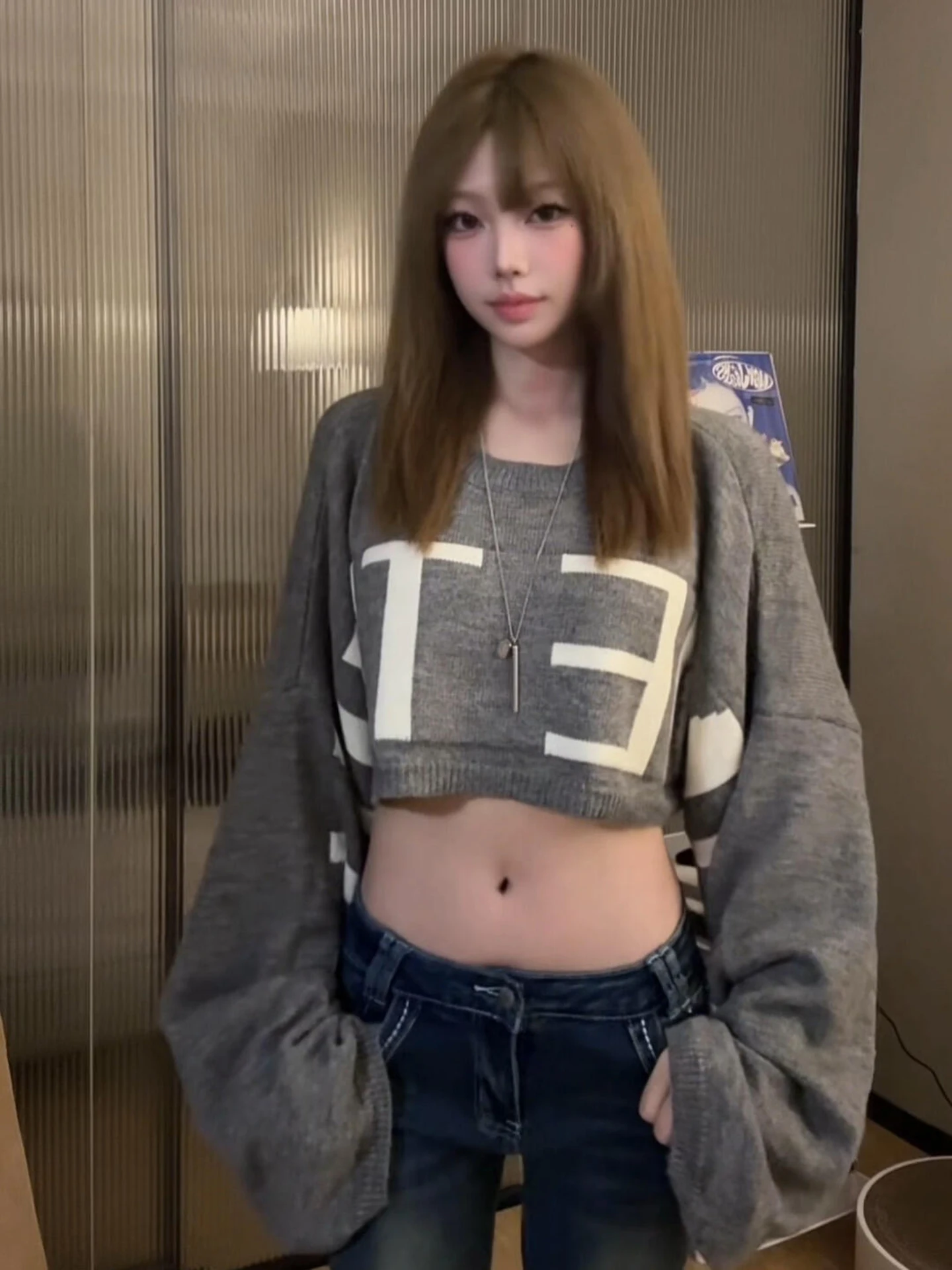 Ey picante menina camisola de malha feminina inverno novo solto ort carta bordado redondo ne quente base faionable irt