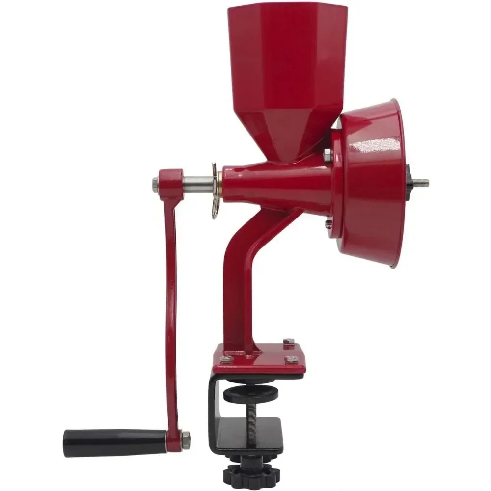 

hand grain mill red wonder junior deluxe- manual grain mill and grain grinder for dry and oily grains - kitchen flour mill, han