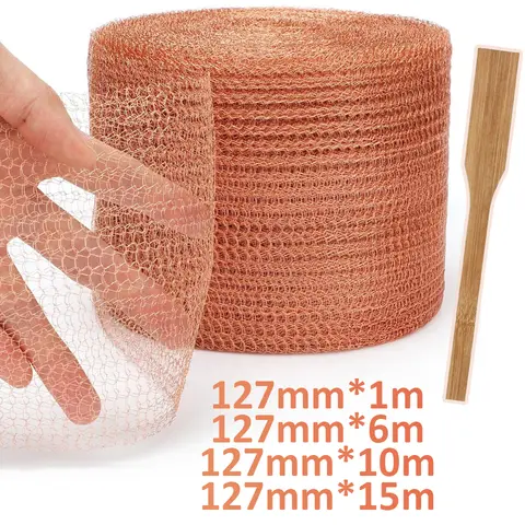 1/6/10/15 m Anti-Pest Copper Mesh  Anti-snail Copper Wire Net Signal Shielding Net Rodent Copper Wire Plant Garden Supplies 1pc