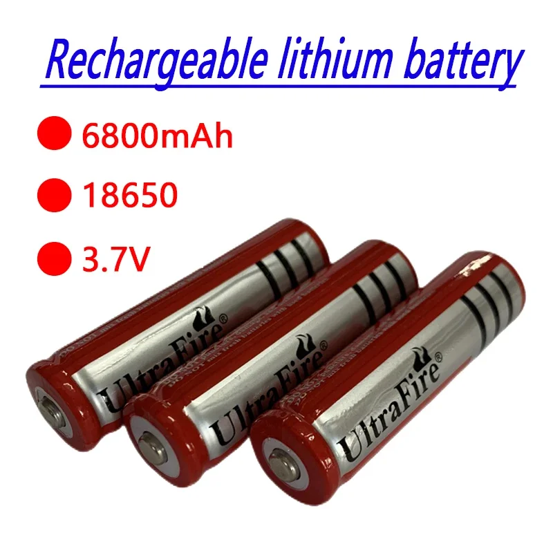 18650 Batterie 3,7V 6800mAh Wiederaufladbare Liion Batterie Für Led Taschenlampe Batery Litio Batterie