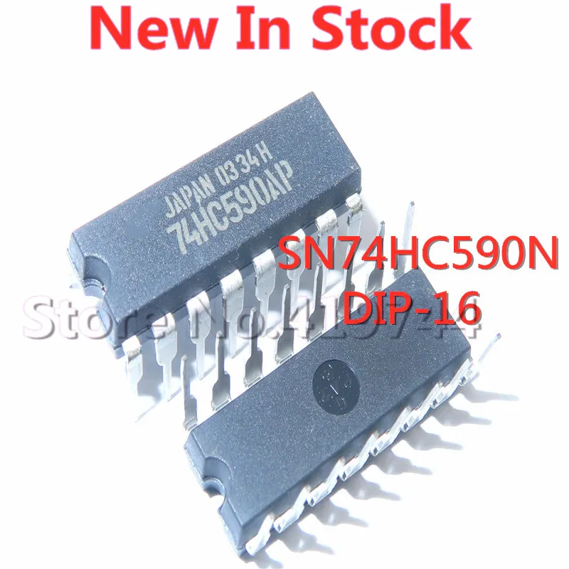 5PCS/LOT SN74HC590AN SN74HC590N 74HC590AP   74HC590 DIP-16  In Stock NEW Original IC