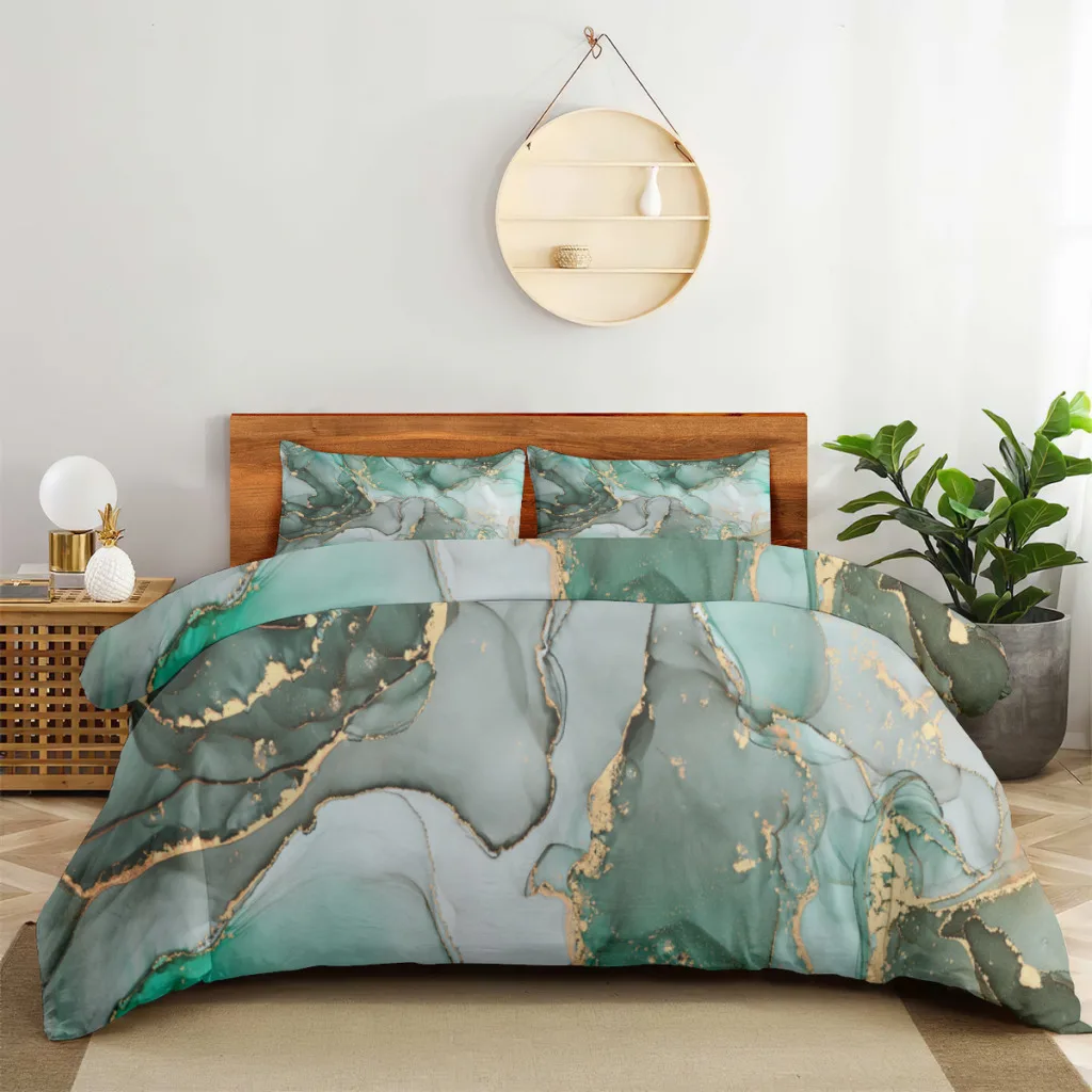 

Artistic texture Bed Linen Bedding Set There-Piece Bed Sheets Set Comfort Solid Couple Bed Quilt Cover