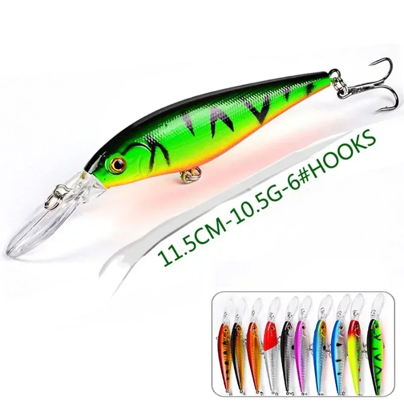 1pcs Jerkbait Minnow Crankbaits Fishing Lure/Accessories/Tackle/Gear Wobbler For Trolling/Fish/Pike Artificial Bait Hard Carp