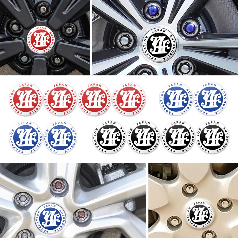 4 Buah 56Mm Hiasan Mobil Federasi Mobil Jepang JAF Aluminium Lambang Stiker Roda Pusat Cap Rim Lencana Meliputi Dekorasi