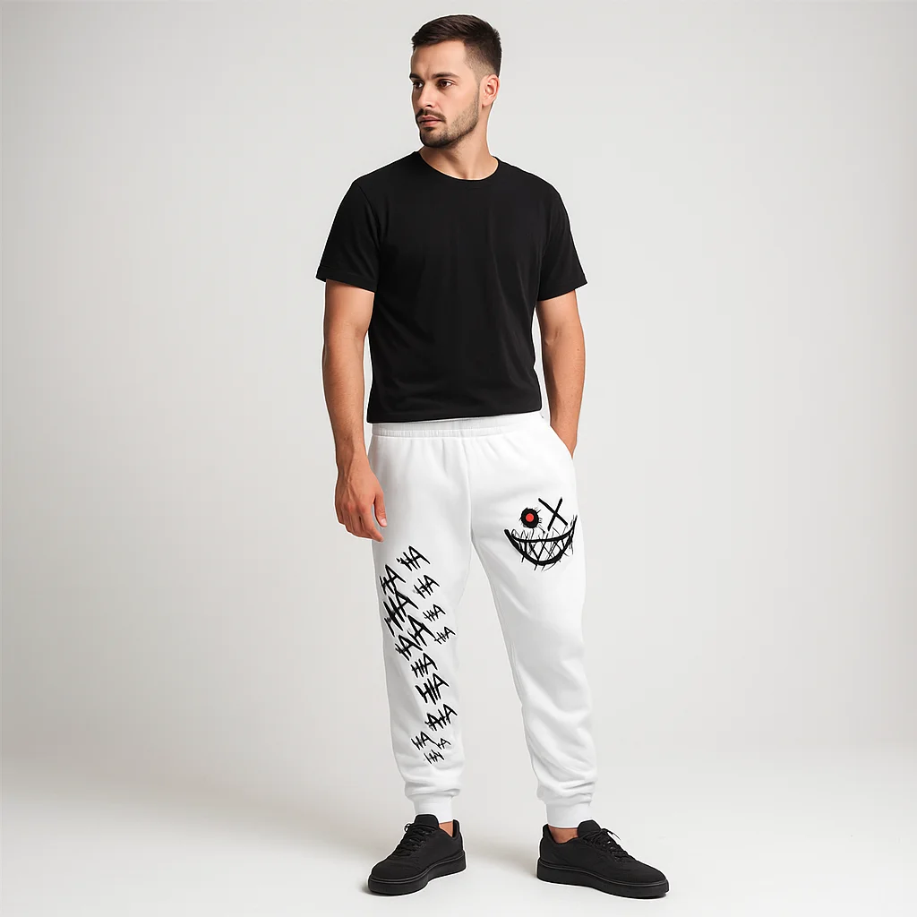 

Smiling face men s casual sportswear pants men s daily casual sportswear versatile jogging pants urban fashion street pants