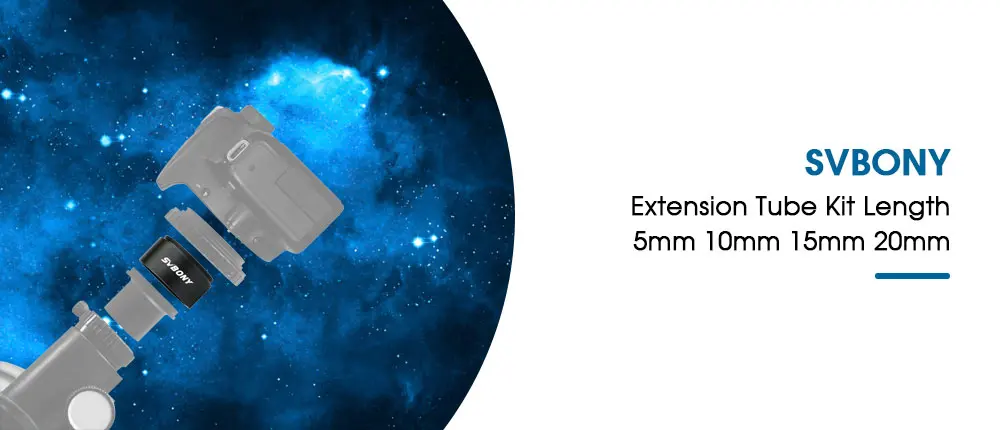Svbony astronomy teleskop m42x 0,75 verlängerung srohr kit 5mm 10mm 15mm 20mm für die Astrofotografie – Detail 1