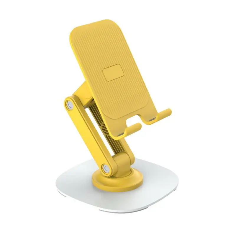 Вращающийся на 360 градусов металлический держатель для телефона RYRA портативный складной ленивый Настольный кронштейн механический звук двухосный складной кронштейн