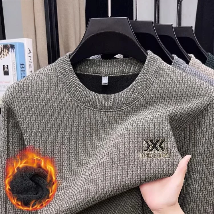 سترة Pierre Cardin الرجالية المبطنة بمسند Fce سترة محبوكة مستديرة Ne ملابس داخلية غير رسمية قاعدة irt ناعمة ومريحة ودافئة...