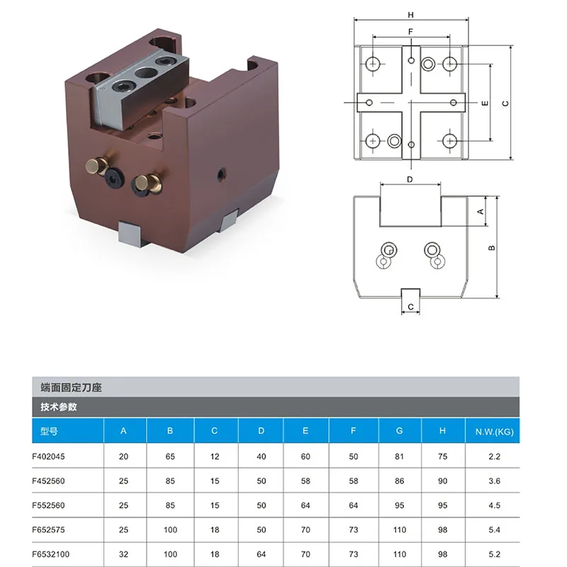 BMT55 CNC Machine Tool Turning and Milling New Condition External Tool Face End & Boring Holder