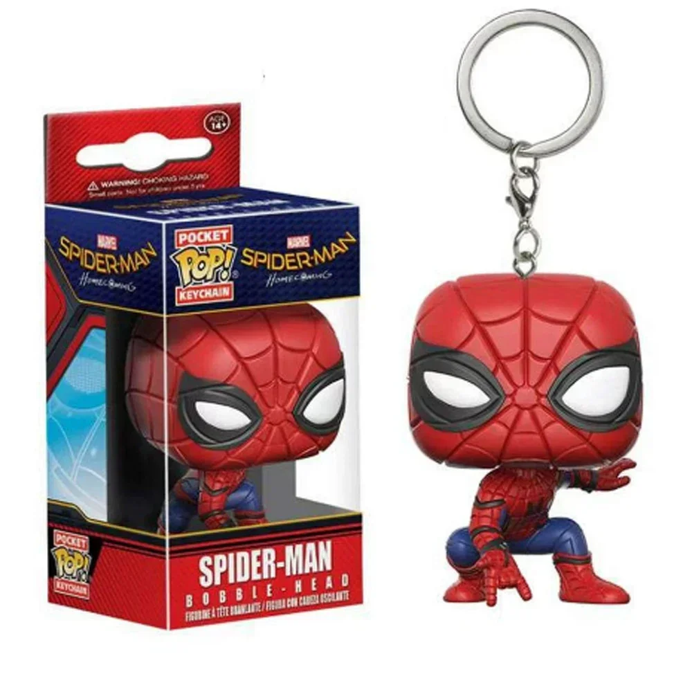 Funko Pocket Pop Keychains#Spider-Man:   Keychains Toys Vinyl Digital Children's Gifts ToysDoll keychains, backpack accessories