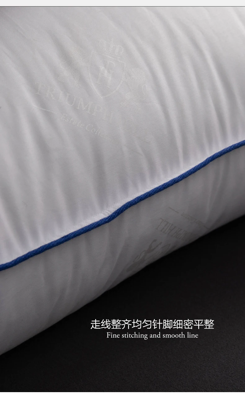 NEU 100 % weiße Gänsedaunen, dreilagiges Kissen, Baumwollschale, individuelle Größe, Kissen mit Federkern, für die ganze Saison – Detail 12