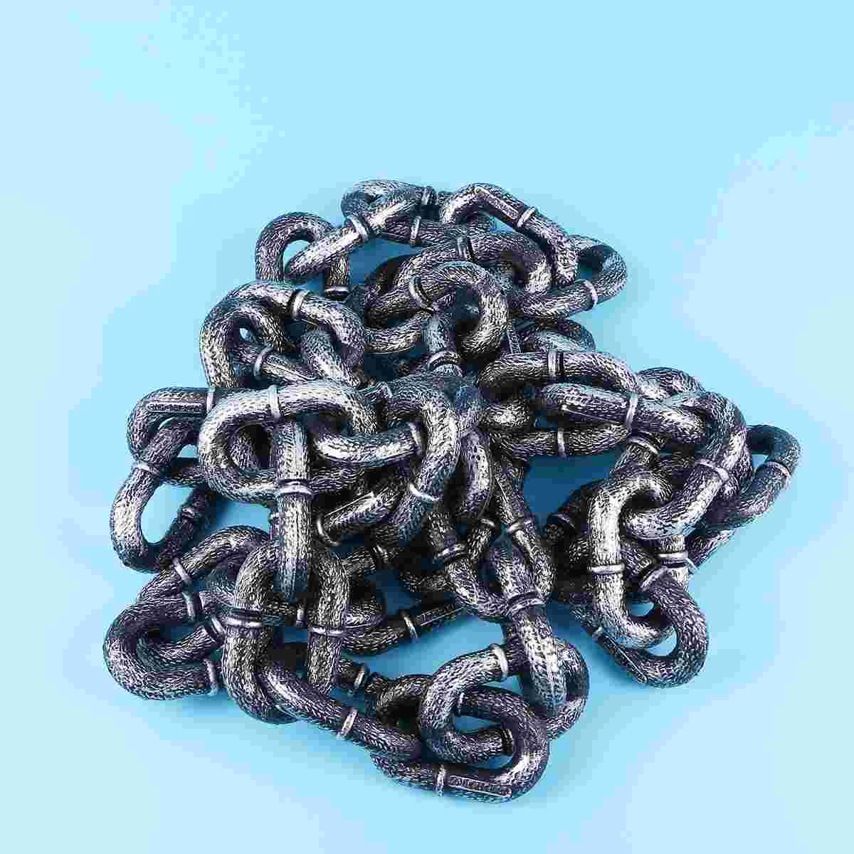 2M Halloween Simulation Plastic Chain Party Layout Decor Barrier  Chain Performance Stage Props Costume Accessory