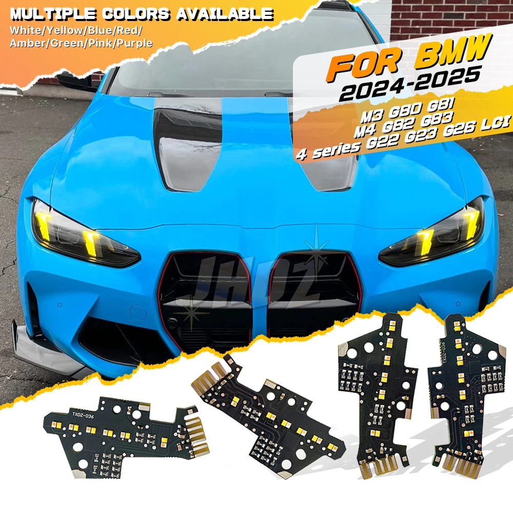 

Желтый, янтарно-белый светодиодный ангельские глазки DRL для 24-25 BMW M3 G80 G81 M4 G82 G83 4 серии G22 G23 G26 LCI дневные ходовые огни