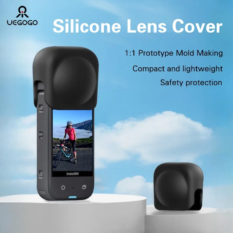 

UEGOGO Silicone Case for Insta360 X5/X4 Lens Cover Protective Camera Lens Cap Sports Camera Accessories Durable Drop Resistant