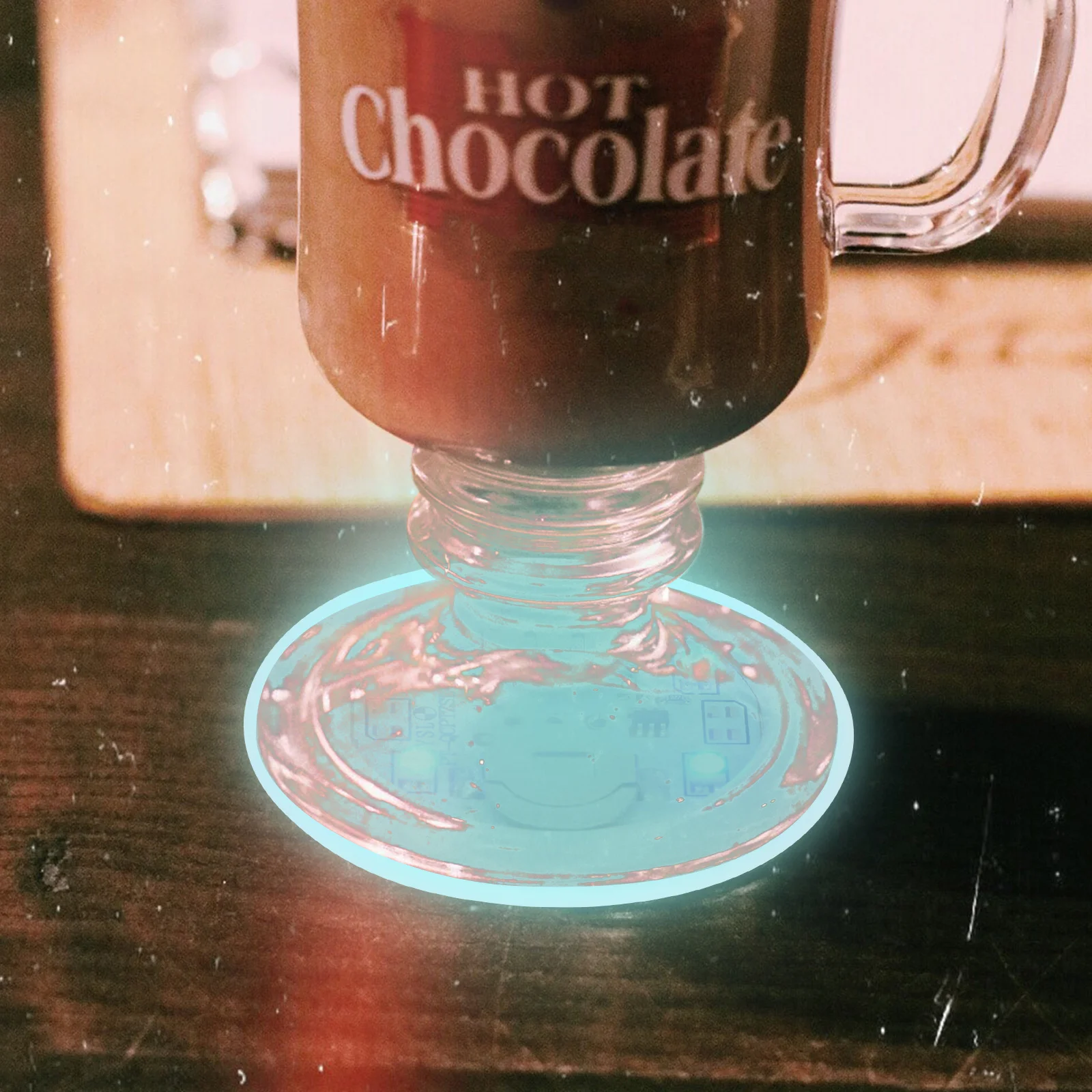 1 set Cd Glow Coaster Mold Set With 4 Stickers For Diy Silicone Durable Flexible Home Decor Craft Mold Jewelry