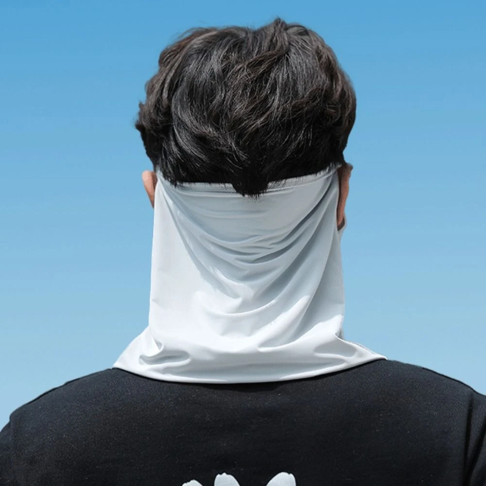 Protection Summer Face Scarves Face Shield For Men Sun Proof Bib Ice Silk Mask Face Cover Neck Wrap Cover Sunscreen Face Scarf