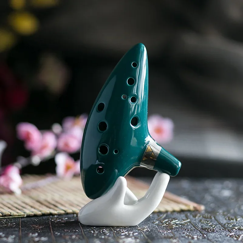 Dark green 12-hole medium C key, Legend of Zelda Ocarina, Flute of Time, good intonation, welcome to wholesale