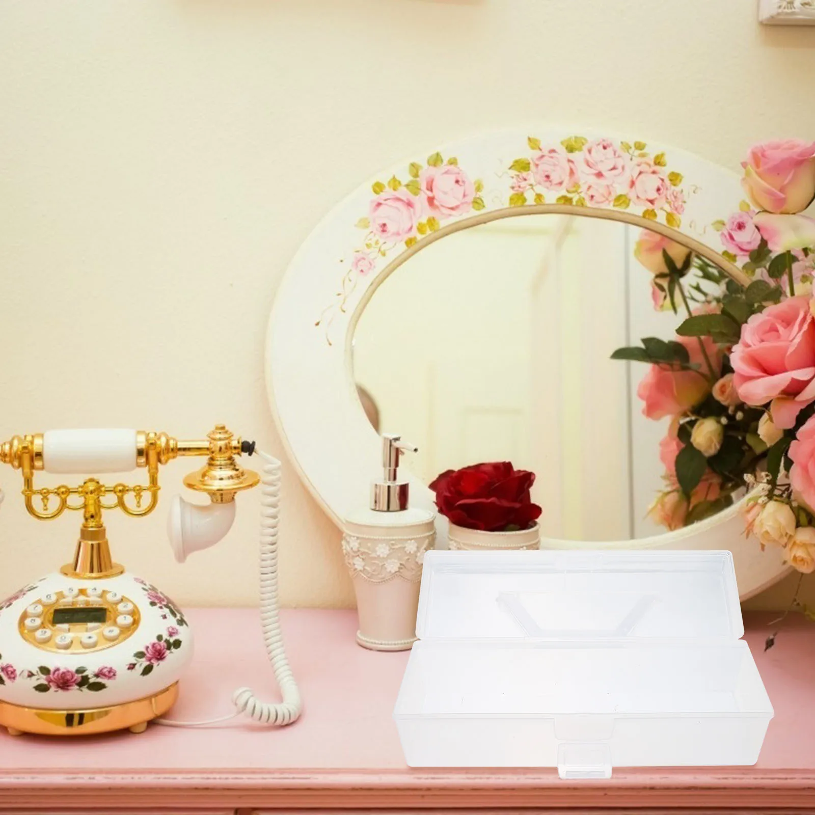 

Jewelry Storage Box Earrings Case Small Items ganizer PVC Material Home Tidy Necklace Bracelet Brooch Hairpin Container Solution