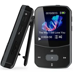 RUIZU Clip MP3 Player With Bluetooth Walkman Mini Sport Music Player Support FM Radio Recording Video E-Book Pedometer TF Card