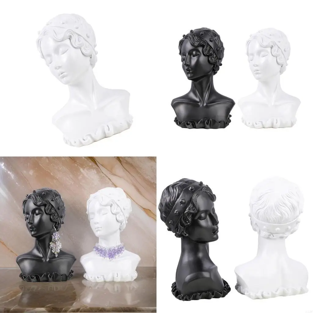 

Манекен из смолы, бюст, подставка для хранения ювелирных изделий, стеллаж для хранения ожерелья и сережек