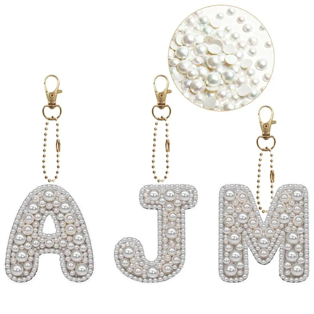 Pearl Rhinestone Animal Keychain Cute Dog Cat Owl Pendant Lobster Clasp Handbag Charm Car Key Holder Gift Llavero 키홀더 view 5