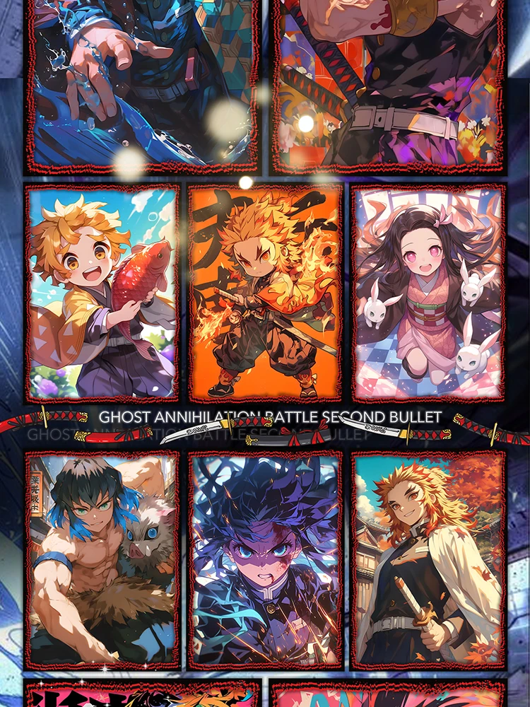 „Demon Slayer: trzecia” karta kolekcjonerska B5” japońskie anime Kimetsu No Yaiba pudełko wzmacniające karty Tcg zabawki hobby prezenty