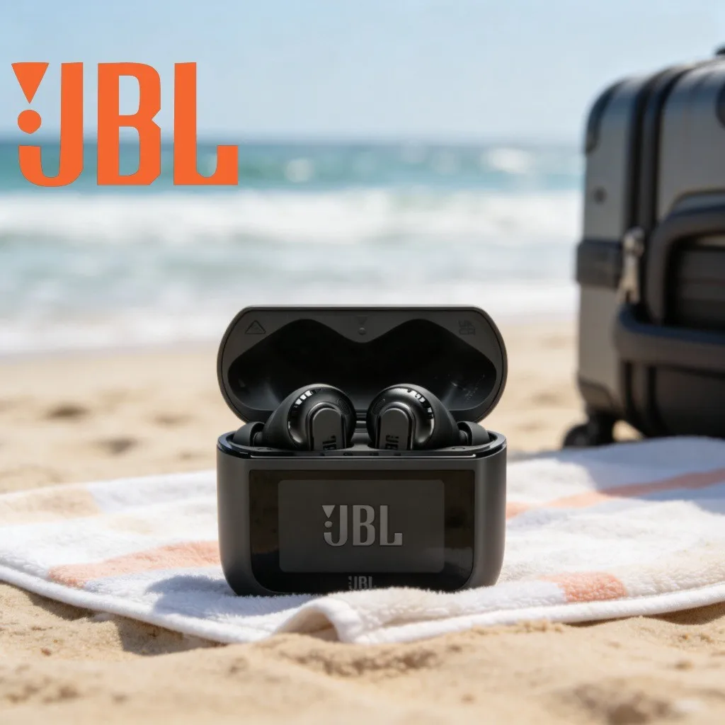 Audífonos Bluetooth Inalámbricos JBL TOUR PRO3 de 3ª Generación para Música y Negocios con Cancelación Activa de Ruido y Pantalla LED