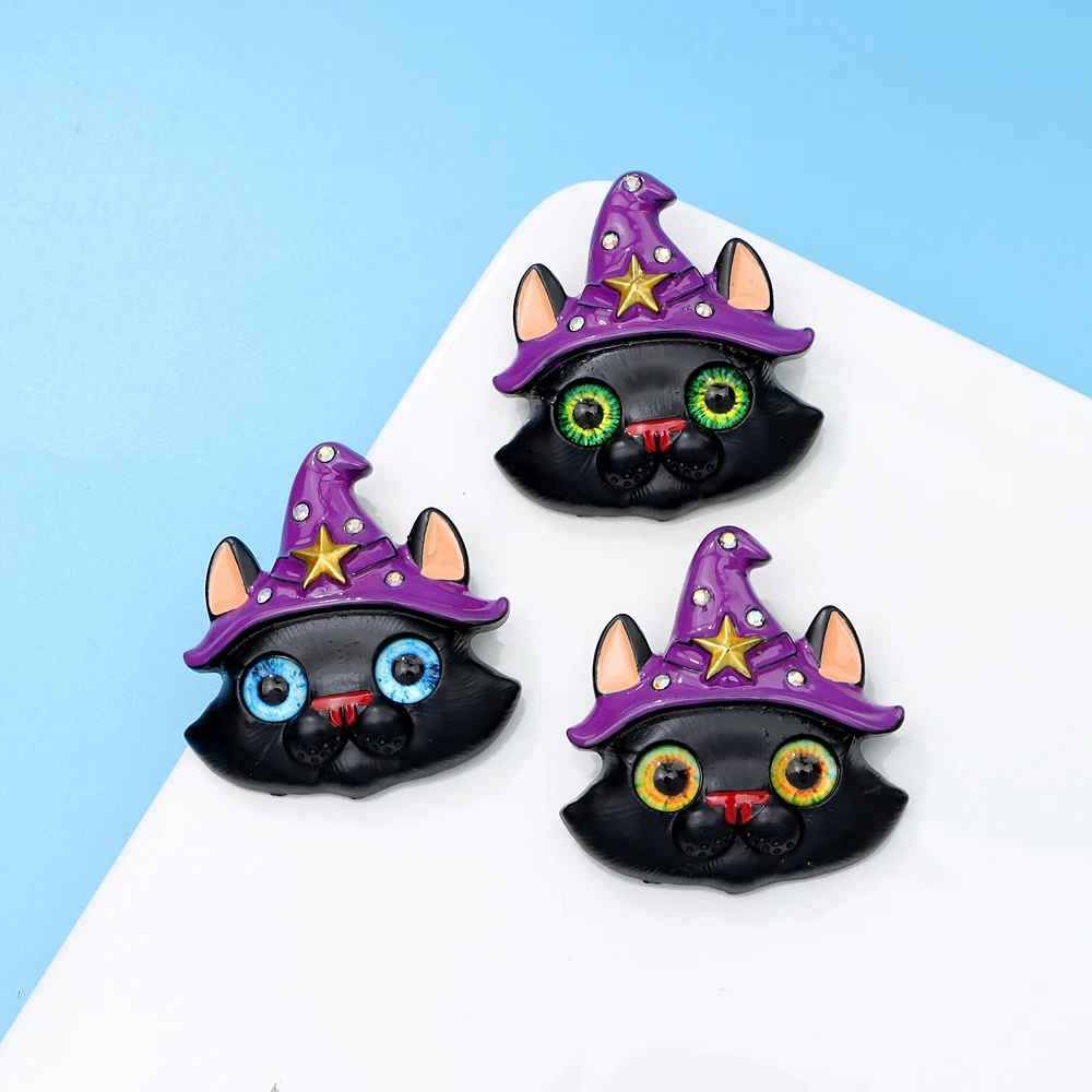 CINDY XIANG Wearing A Magic Hat Cat Brooch Enamel Cute Cartoon Pin Kitty Jewelry 3 Colors Available Coat Bag Accessories