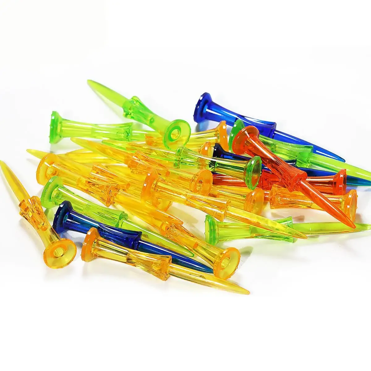 PGM Golf Tees 83mm Plastic Wheel Ball Needle Random Color 50pcs TE002
