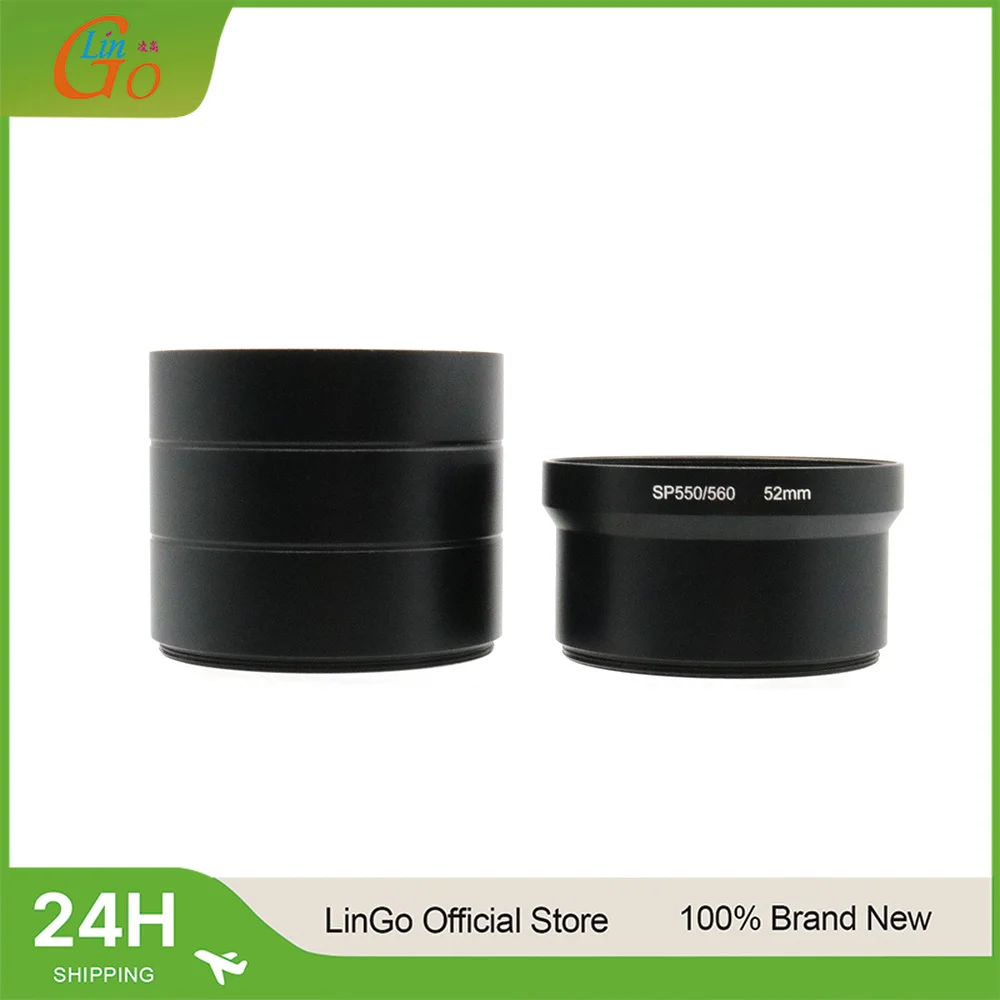 Tube adaptateur d'objectif Lin Go 52mm pour Olympus SP-550, tube d'extension de protection d'objectif