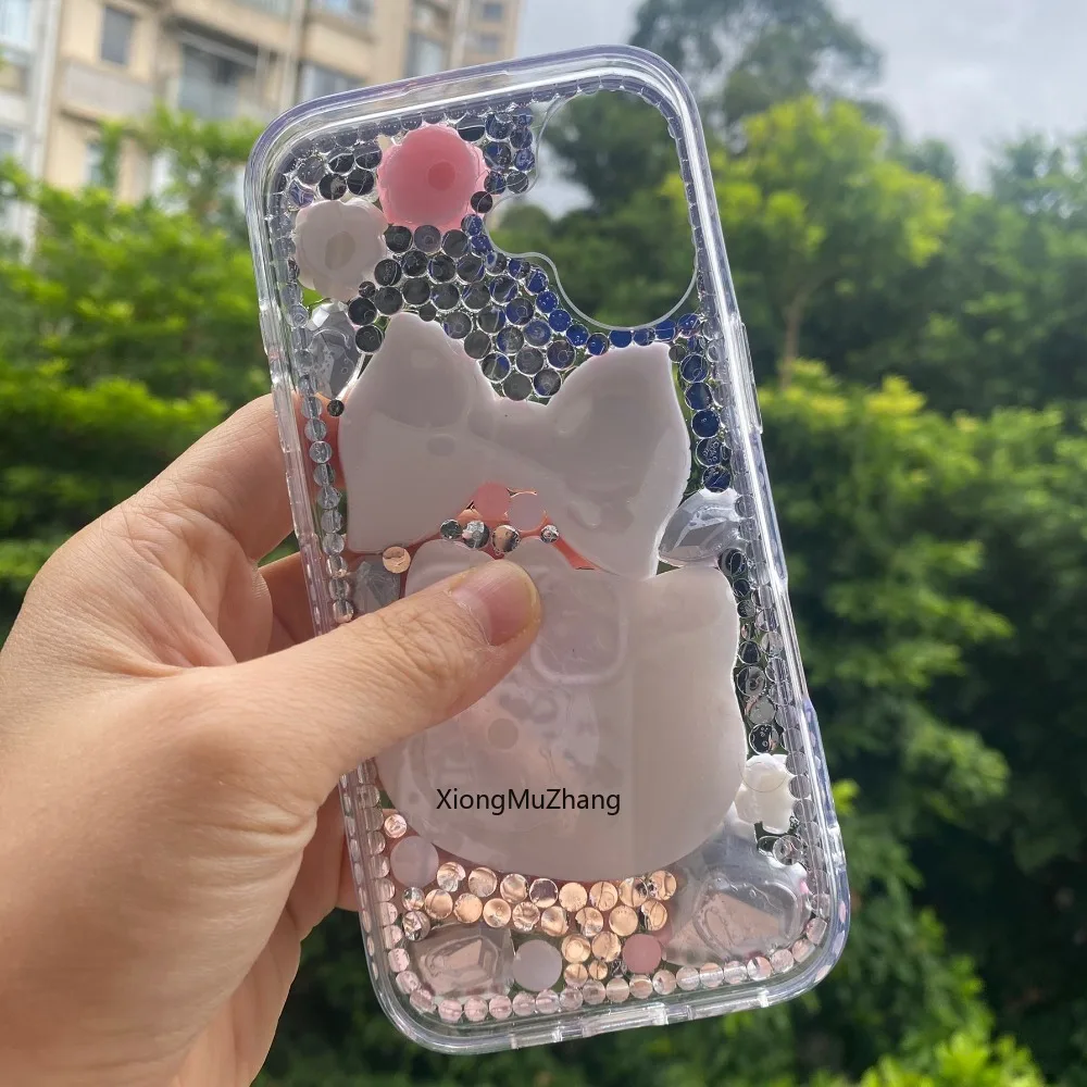 Sanrio Hello Kitty Luxus Glitzer Diamant Strass Bling Hülle für iPhone 17 16 18 Pro Max 15 Plus 13 12 14 Handy Rückseiten-Cover – Detail 6